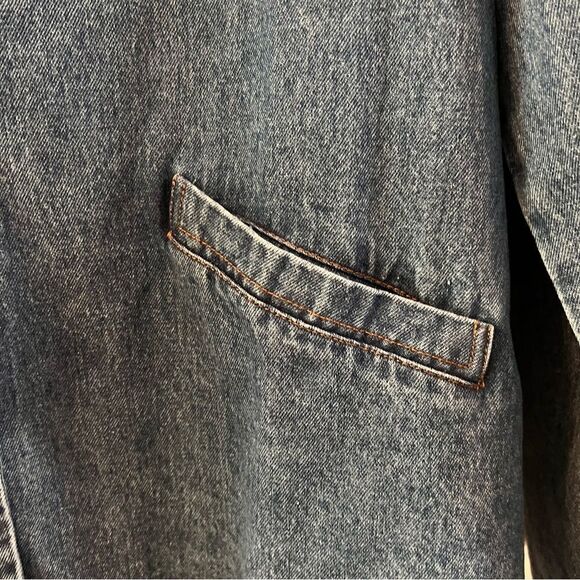 NWT Promesa Denim Jacket Women Oversized Boxy Pockets Button Front Y2K - Picture 2 of 9